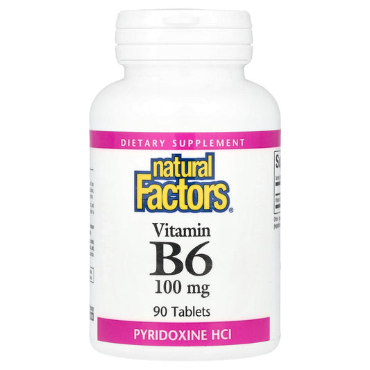 Natural Factors, Vitamin B6, 100 mg, 90 Tablets