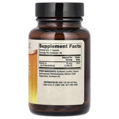 Dr. Mercola, Liposomal Vitamin D3, 25 mcg (1,000 IU), 30 Capsules