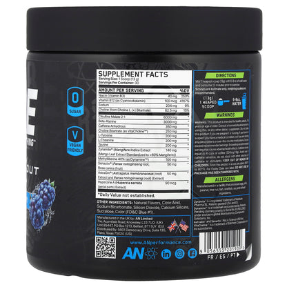 ABE, Preworkout, Blue Raspberry, 13.75 oz (390 g)
