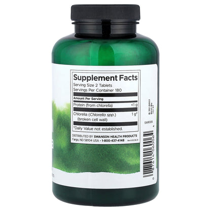 Swanson, Broken Cell Wall Chlorella, 360 Tablets