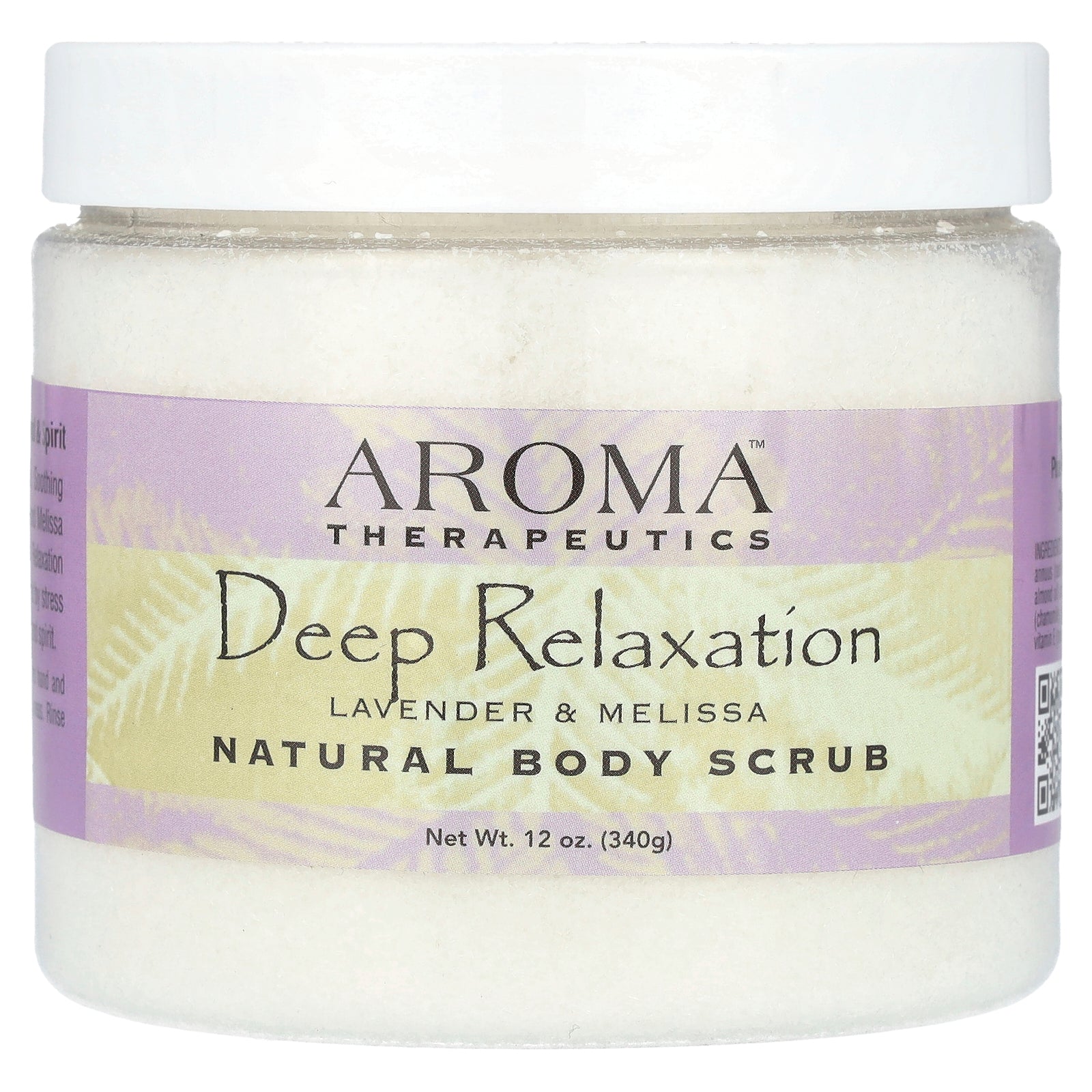 Abra Therapeutics, Natural Body Scrub, Deep Relaxation, Lavender & Melissa, 12 oz (340 g)