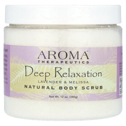 Abra Therapeutics, Natural Body Scrub, Deep Relaxation, Lavender & Melissa, 12 oz (340 g)