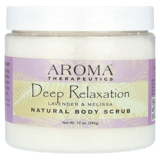 Abra Therapeutics, Natural Body Scrub, Deep Relaxation, Lavender & Melissa, 12 oz (340 g)