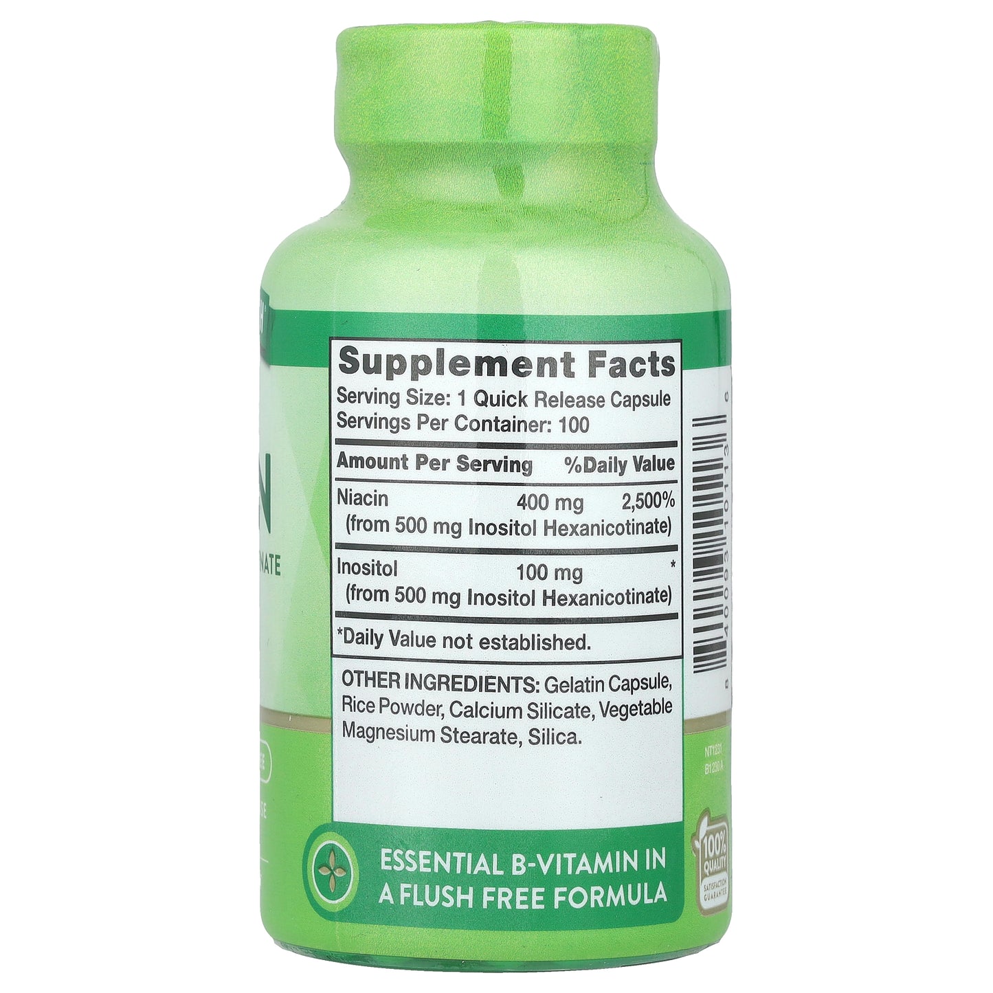 Nature's Truth, Flush Free Niacin, 500 mg, 100 Quick Release Capsules