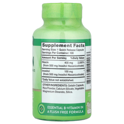 Nature's Truth, Flush Free Niacin, 500 mg, 100 Quick Release Capsules