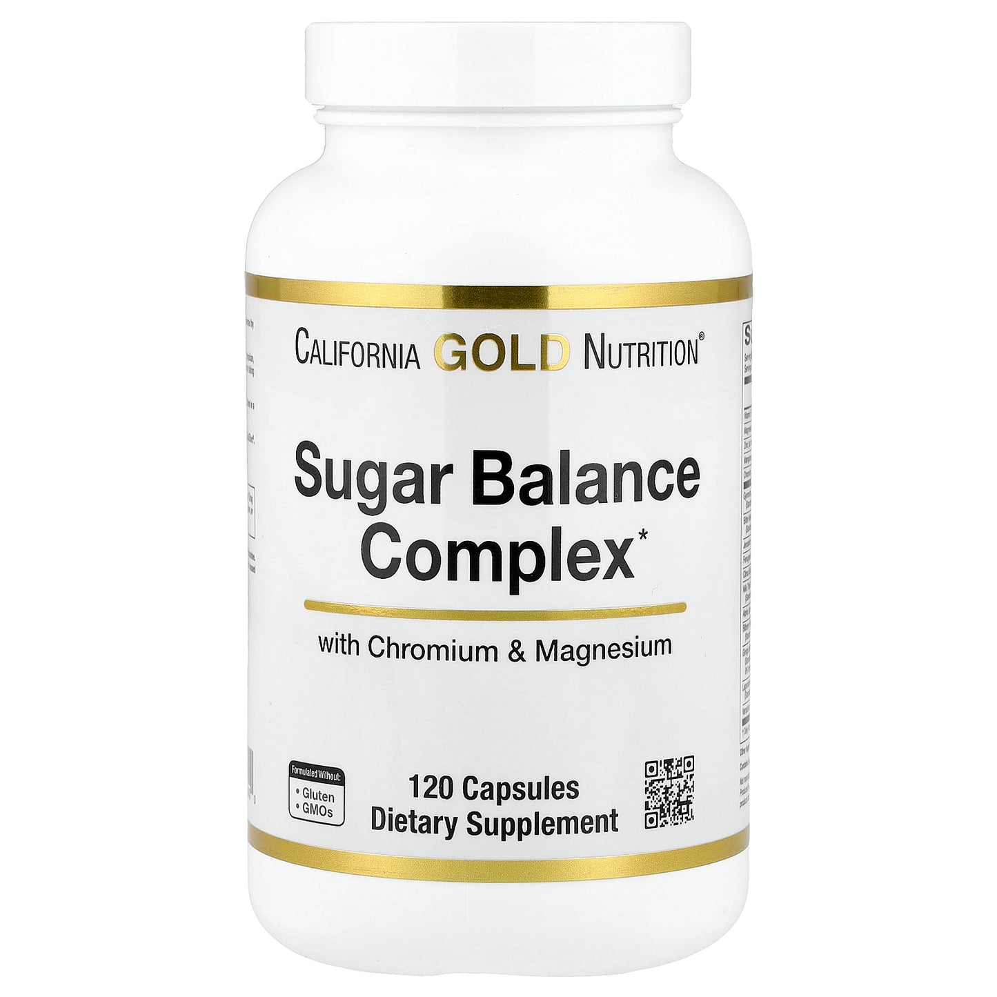 California Gold Nutrition, Sugar Balance Complex with Chromium, Gymnema Sylvestre, Gingko Biloba and Milk Thistle, 120 Capsules