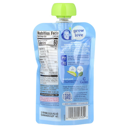 Gerber, Organic Puree, 2nd Foods®, Pear Spinach, 3.5 oz (99 g)