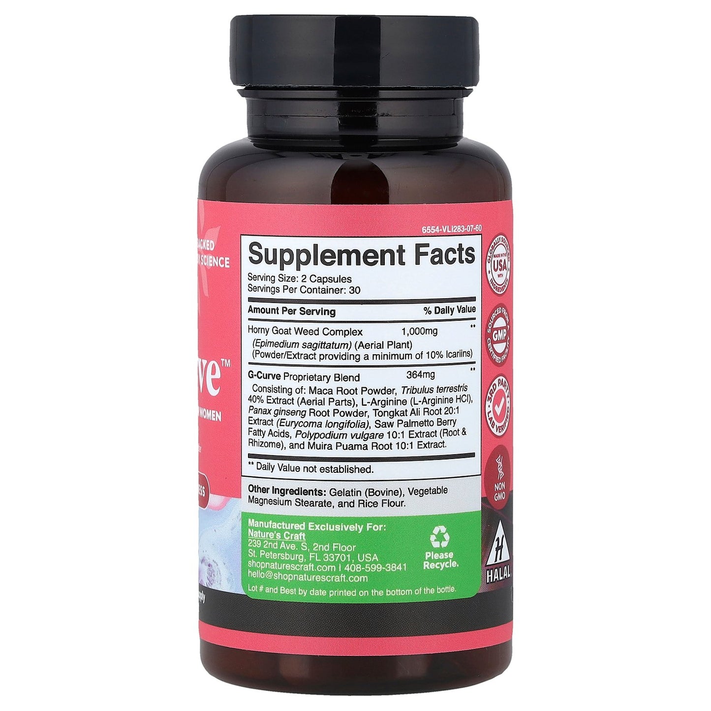 Nature's Craft, Women's Wellness, G-Curve™, 60 Capsules