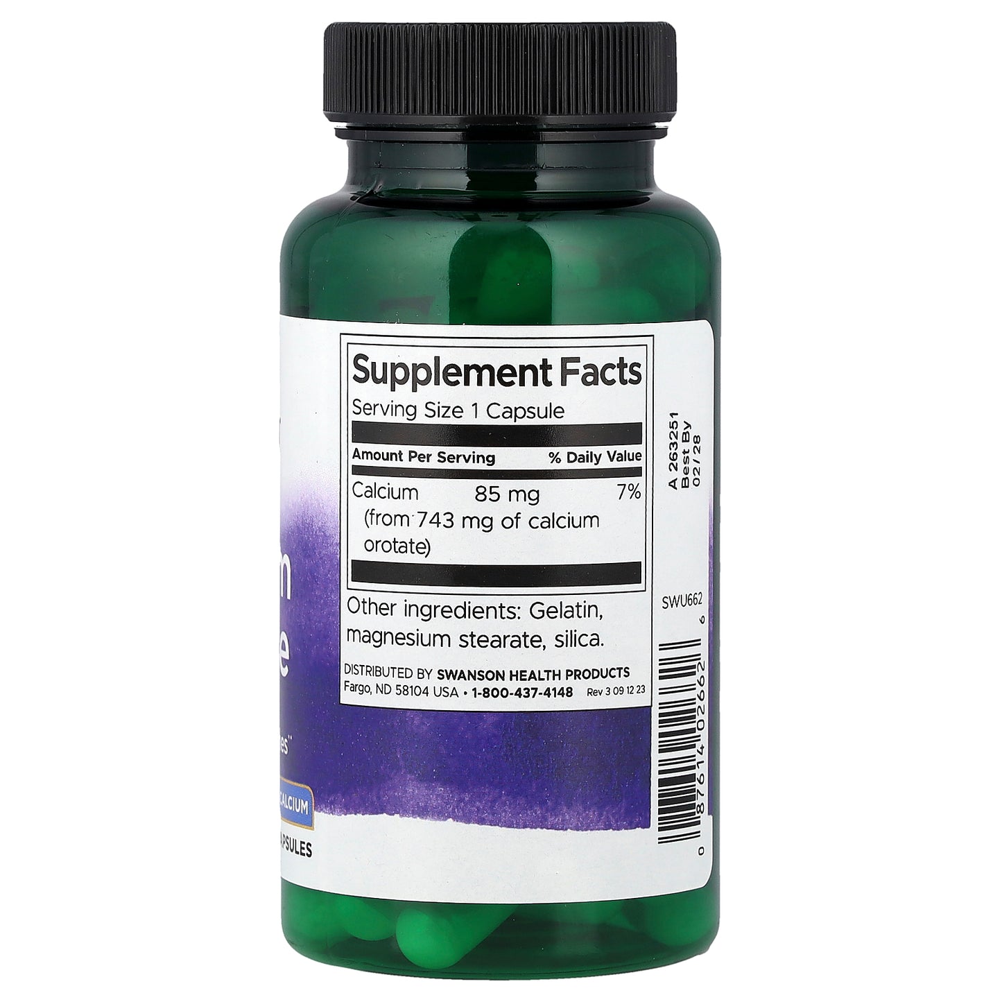 Swanson, Calcium Orotate , 85 mg , 60 Capsules