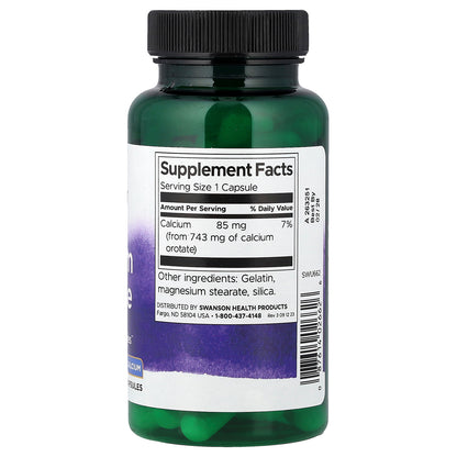 Swanson, Calcium Orotate , 85 mg , 60 Capsules