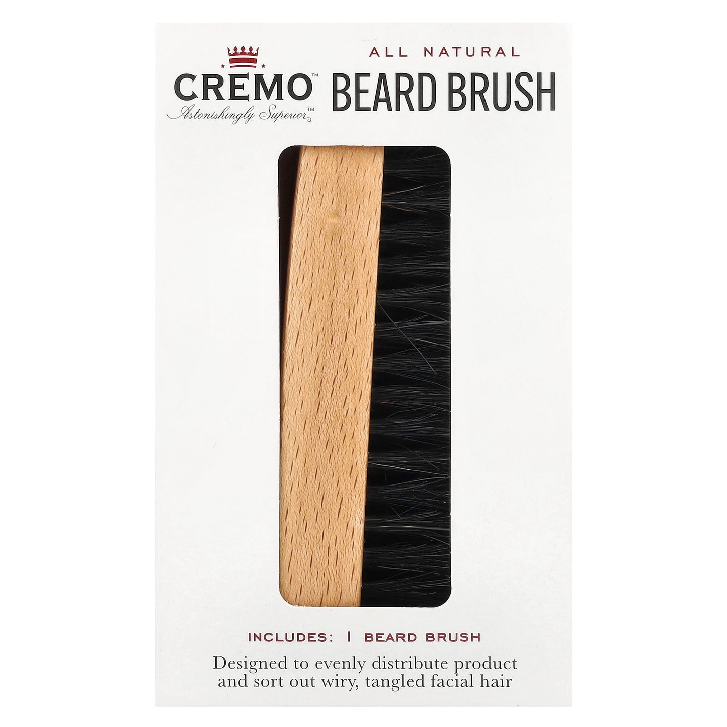 Cremo, All Natural Beard Brush, 1 Brush