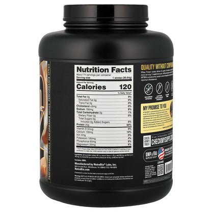 NutraBio, Whey Protein Isolate, Vanilla Caramel , 5 lb (2,268 g)