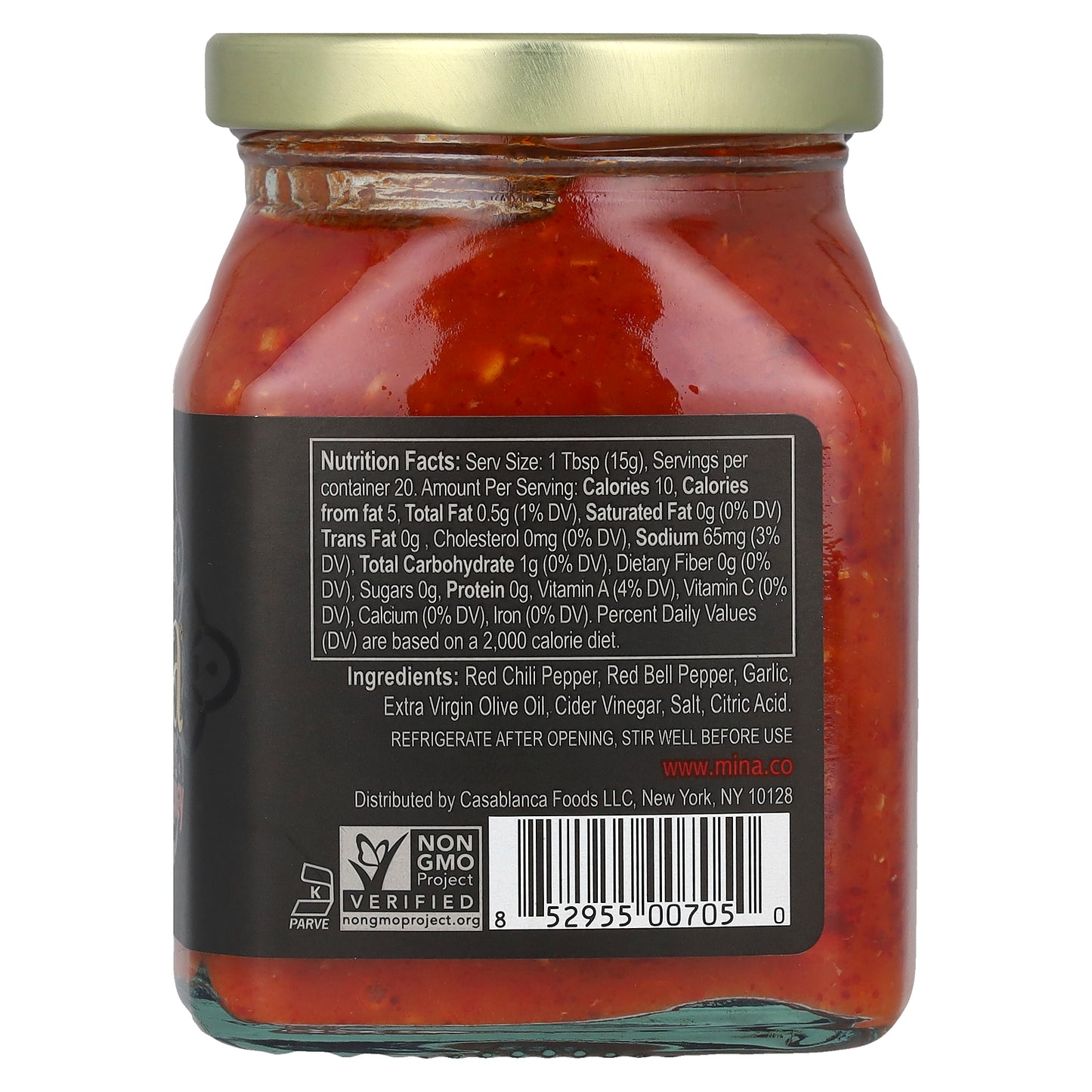 Mina, Harissa, Moroccan Red Pepper Sauce, Spicy, 10 oz (283 g)