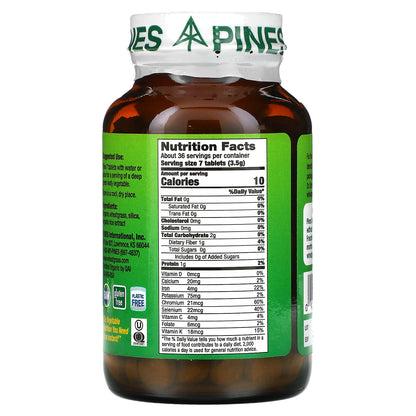 Pines International, Wheat Grass, 250 Tablets