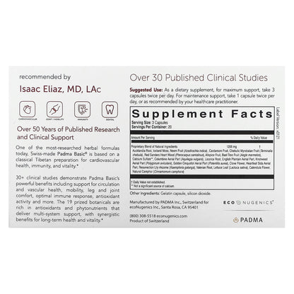 Econugenics, Padma Basic, 60 Capsules