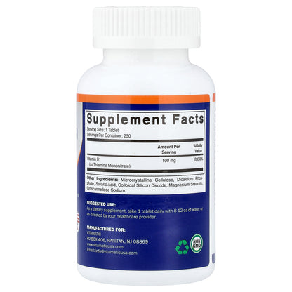 Vitamatic, Vitamin B1, 100 mg, 250 Tablets