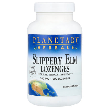 Planetary Herbals, Slippery Elm Lozenges, Tangerine , 150 mg, 200 Lozenges