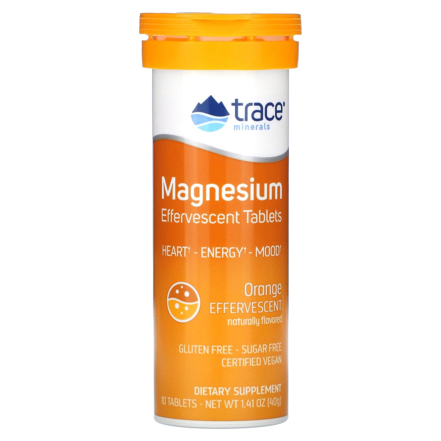 Trace Minerals ®, Magnesium Effervescent Tablets, Orange, 8 Tubes, 10 Tablets Each