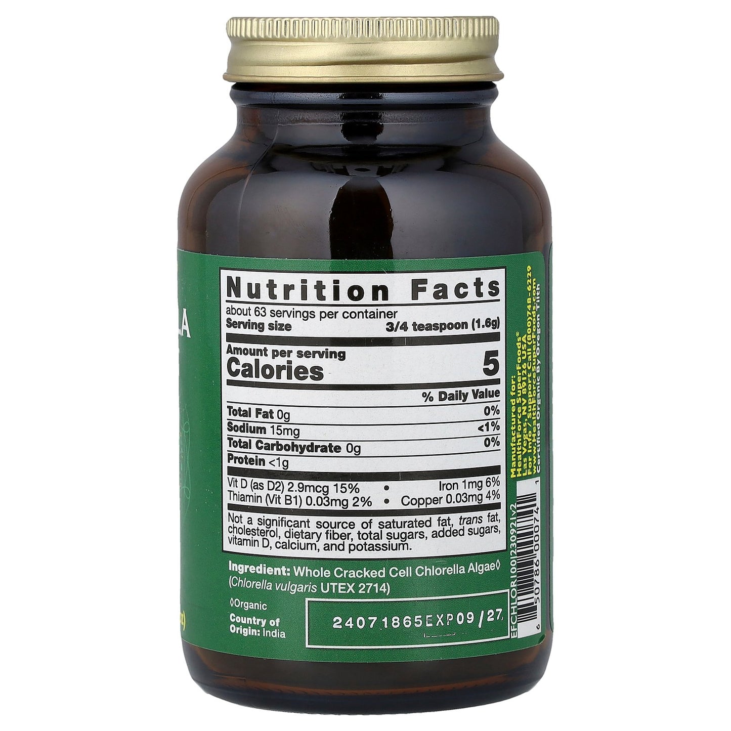 HealthForce Superfoods, Chlorella Manna™, 3.53 oz (100 g)