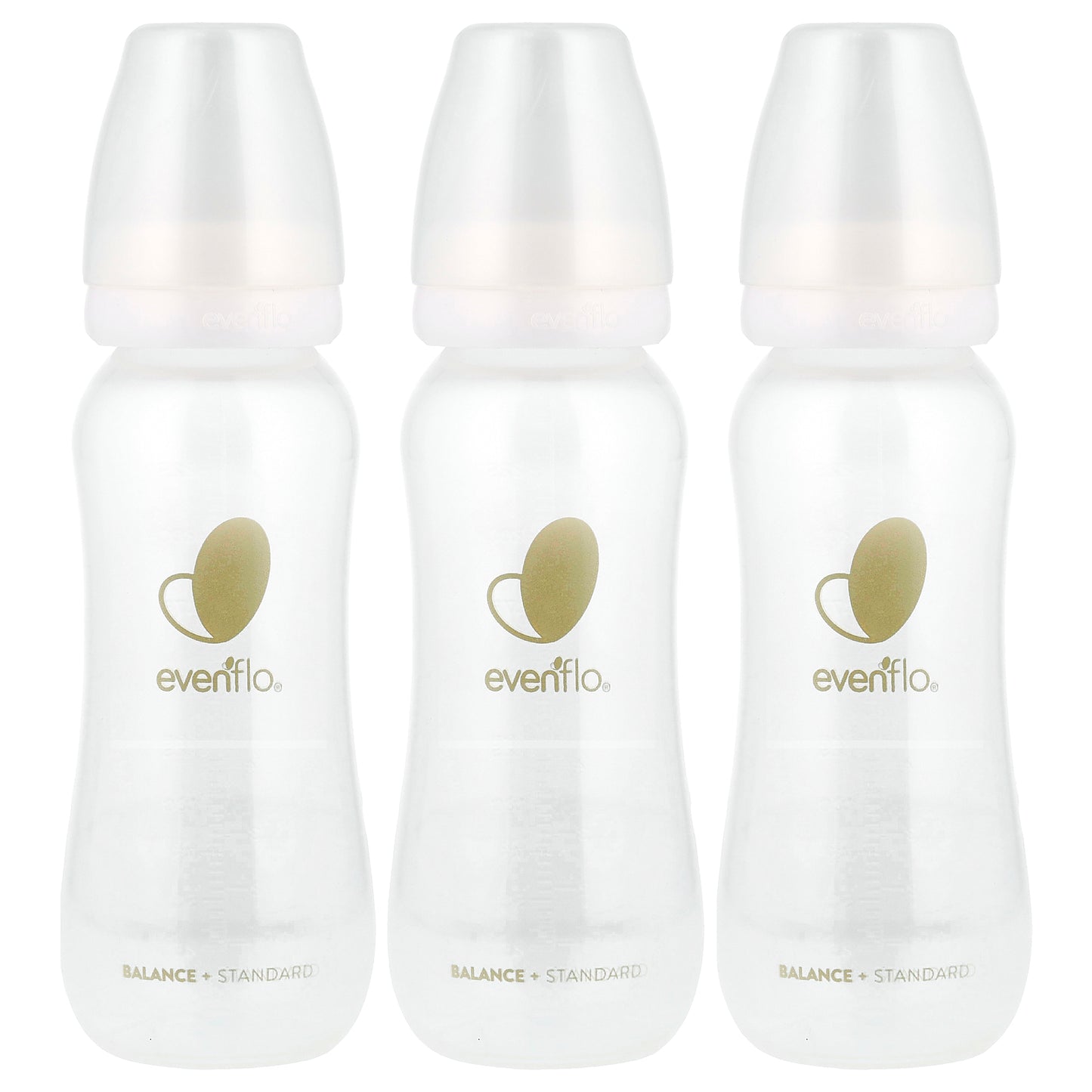 Evenflo Feeding, Balance+ Bottles, Standard, 0+ Months, Slow Flow, 3 Bottles, 9 oz (270 ml) Each