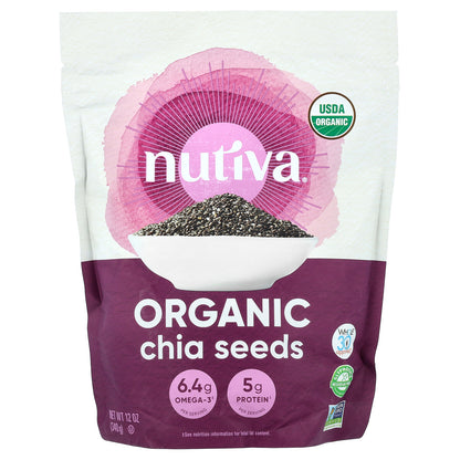 Nutiva, Organic Chia Seeds, 12 oz (340 g)