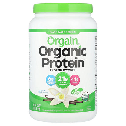 Orgain, Organic Protein™ Powder, Plant-Based, Vanilla Bean, 2.03 lb (920 g)