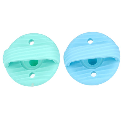 Munchkin, Sili-Soothe & Teethe™, Silicone Pacifier & Teether, 3 Months+, Light Blue & Light Green, 2 Count