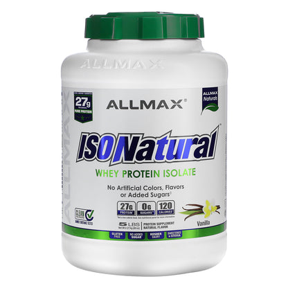 ALLMAX, ISONatural™, Whey Protein Isolate, Vanilla, 5 lbs (2.27 kg)