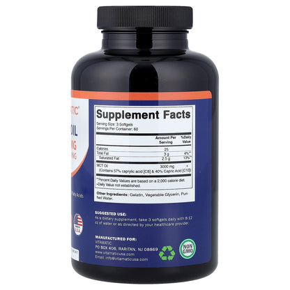 Vitamatic, MCT Oil, 180 Softgels (1,000 mg per Softgel)