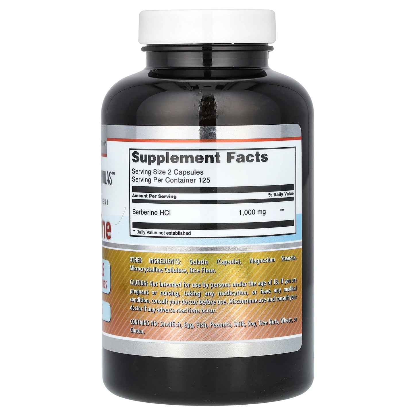 Amazing Nutrition, Berberine, 250 Capsules (500 mg per Capsule)