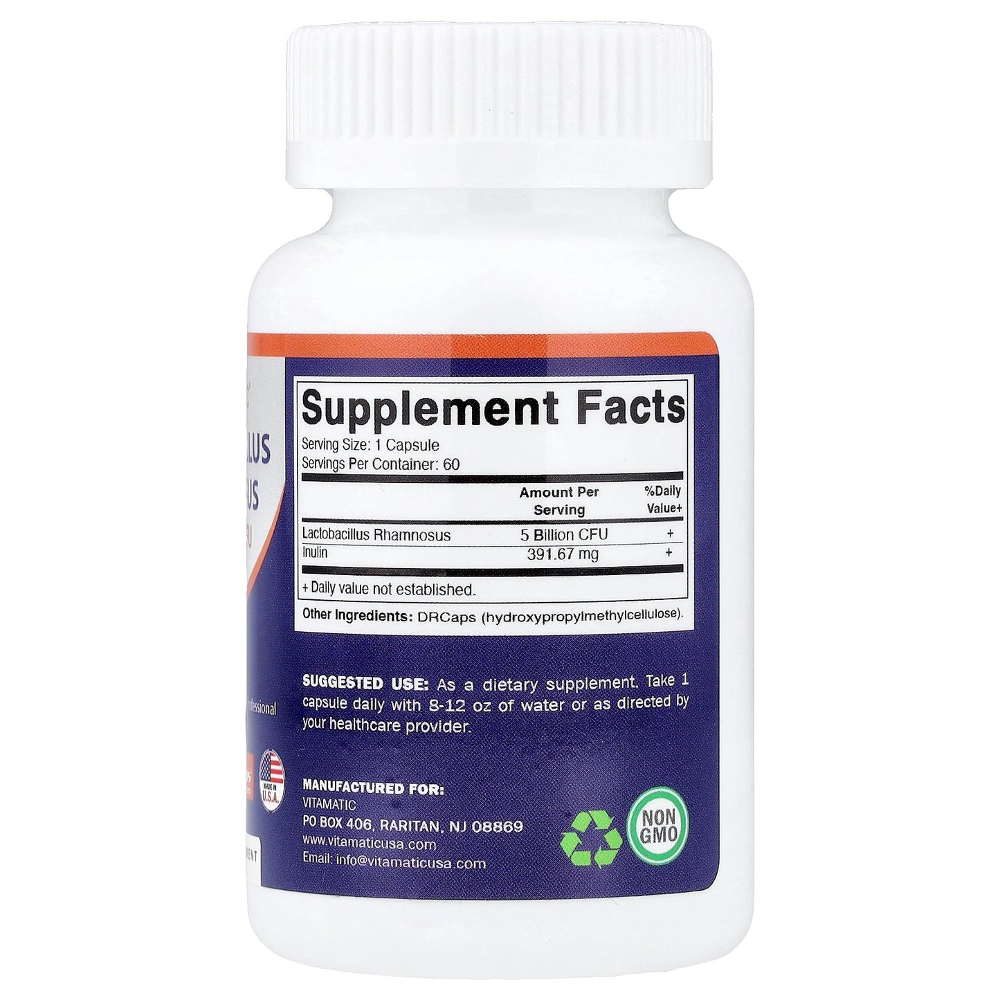 Vitamatic, Lactobacillus Rhamnosus, 60 DRcaps® Hypromellose Capsules