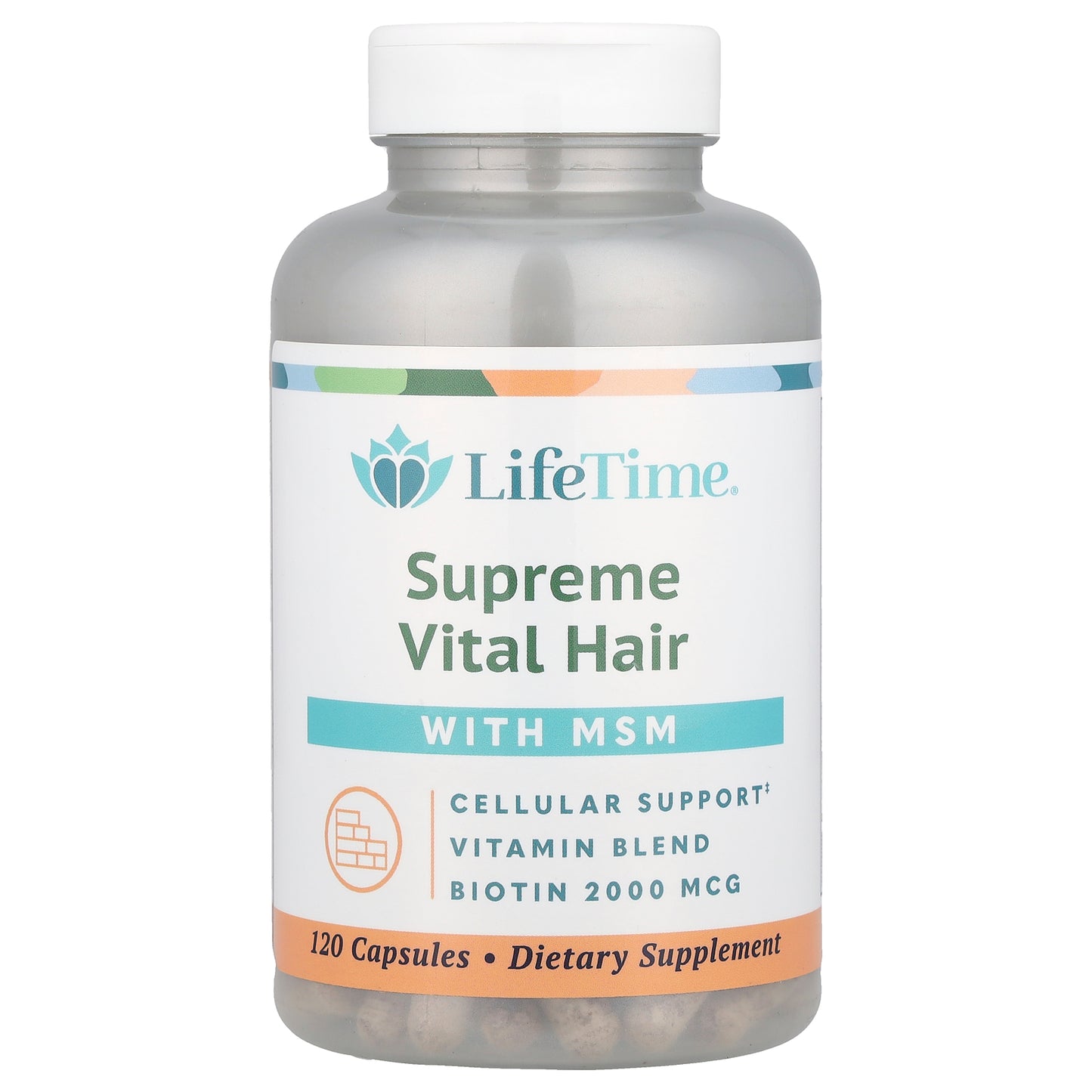 LifeTime Vitamins, Supreme Vital Hair with MSM, 120 Capsules