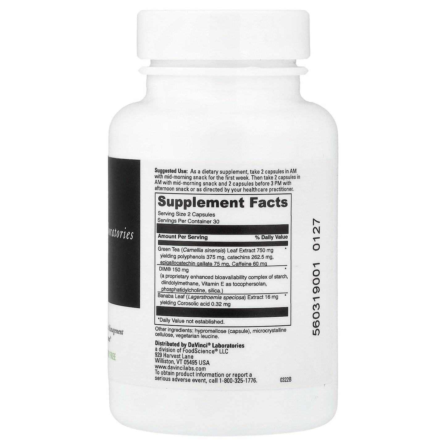 DaVinci Laboratories, DIM Plex®, 60 Capsules