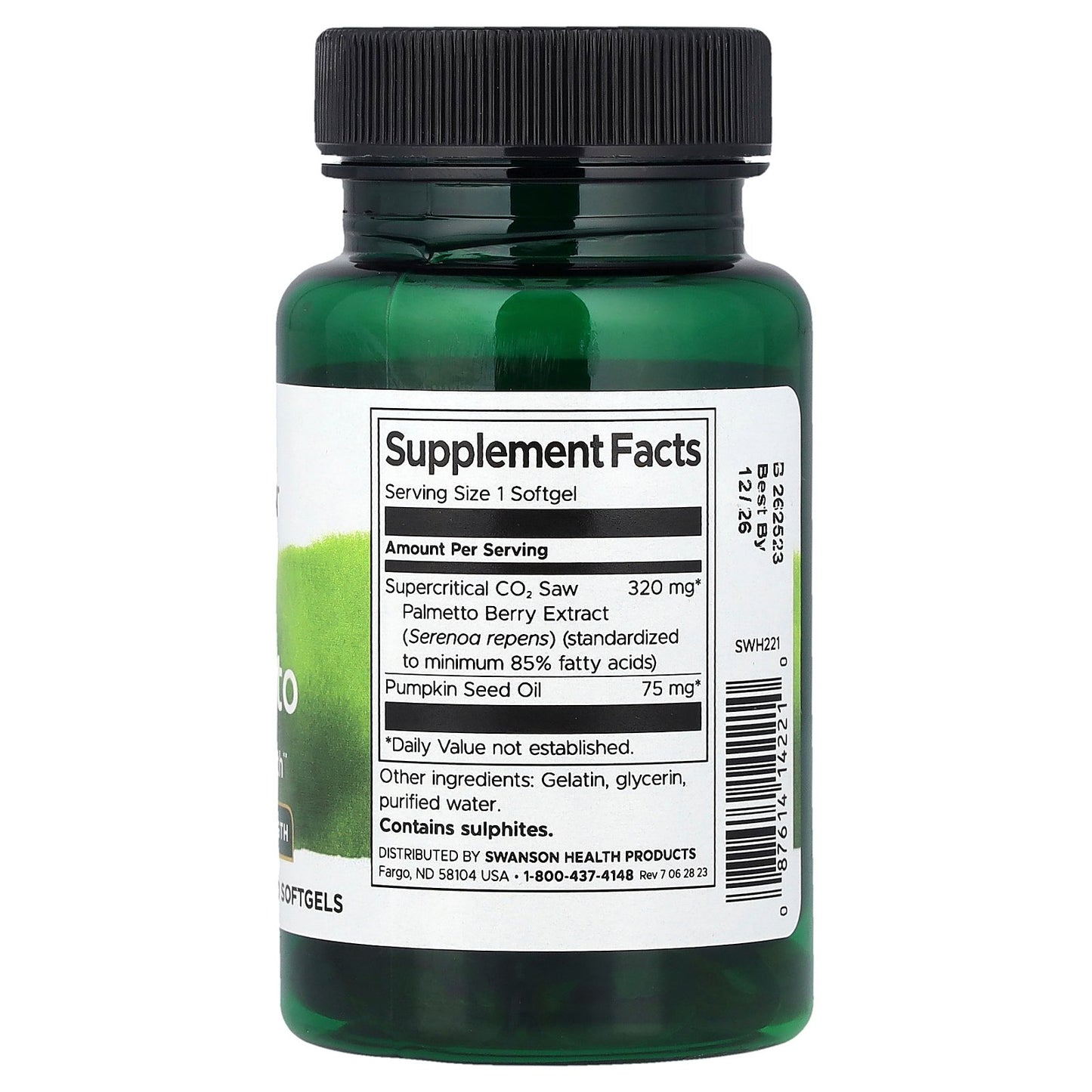 Swanson, Saw Palmetto, Maximum Strength, 60 Softgels