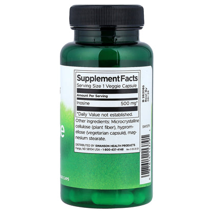 Swanson, Inosine, 60 Veggie Caps (500 mg Per cap)