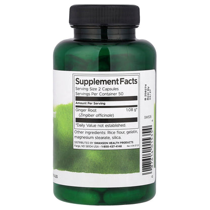 Swanson, Full Spectrum® Ginger Root, 540 mg, 100 Capsules
