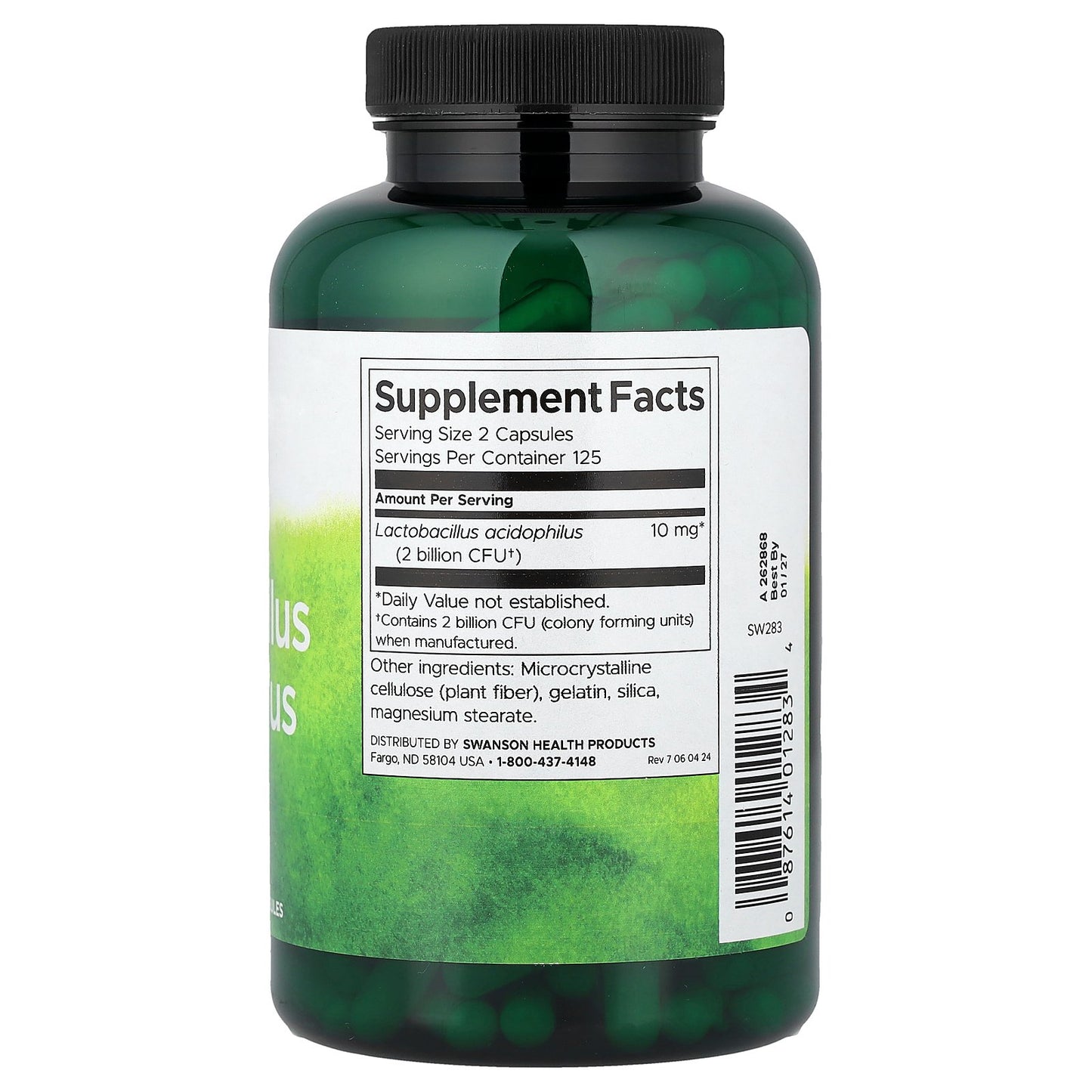 Swanson, Lactobacillus Acidophilus, 1 Billion CFU, 250 Capsules