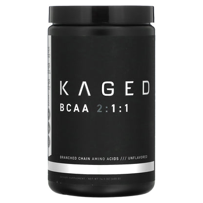 Kaged, BCAA 2:1:1, Unflavored, 14.1 oz (400 g)