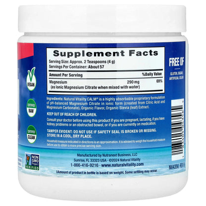 Natural Vitality, CALM®, Relaxing Drink Mix, Watermelon, 8 oz (227 g)