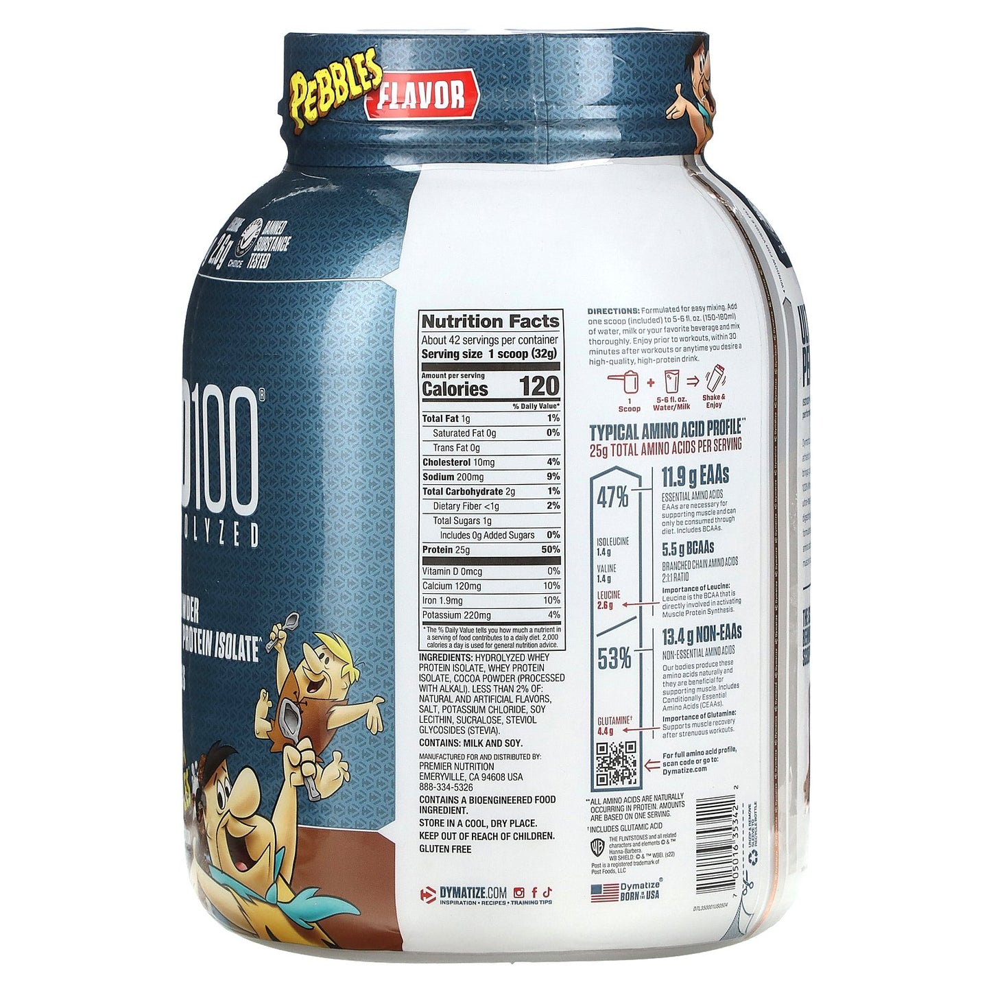 Dymatize, ISO100® Hydrolyzed, 100% Whey Protein Isolate, Cocoa Pebbles, 3 lbs (1.37 kg)