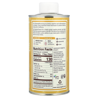 La Tourangelle, Roasted Peanut Oil, 16.9 fl oz (500 ml)