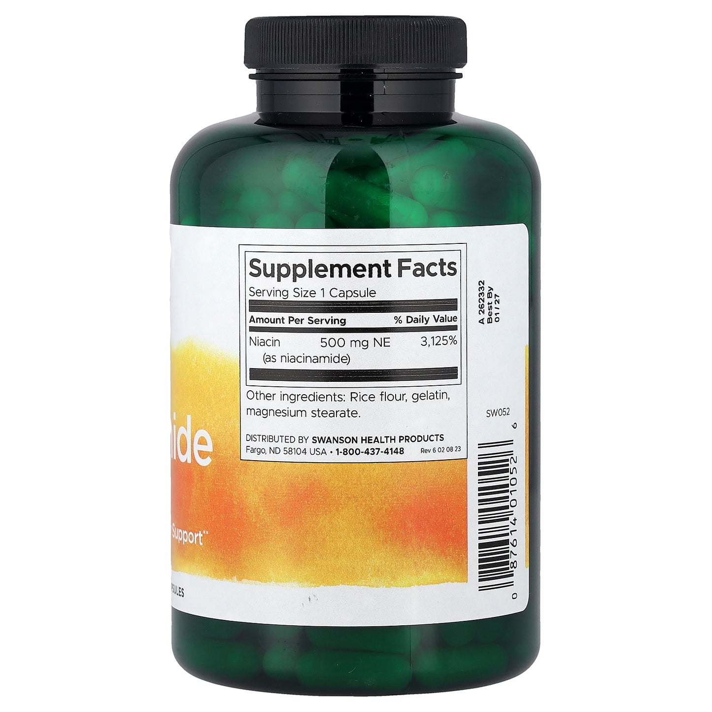 Swanson, Niacinamide, 500 mg, 250 Capsules