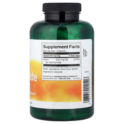 Swanson, Niacinamide, 500 mg, 250 Capsules