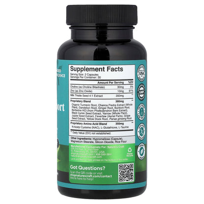 Nature's Craft, Liver Support + NAC with Milk Thistle Extract, 60 Capsules