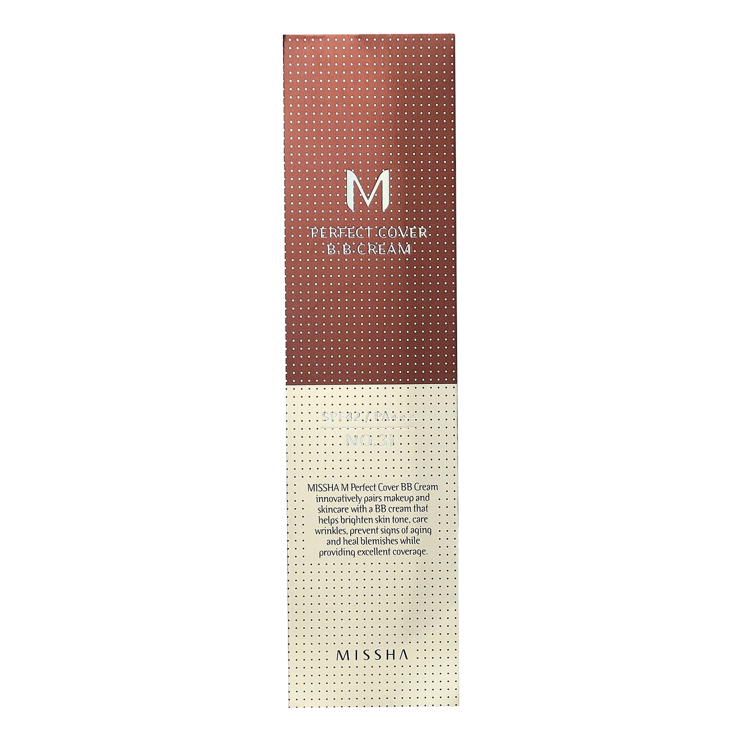 Missha, M Perfect Cover B.B Cream, SPF 42 PA+++, No. 31 Golden Beige, 1.7 fl oz (50 ml)