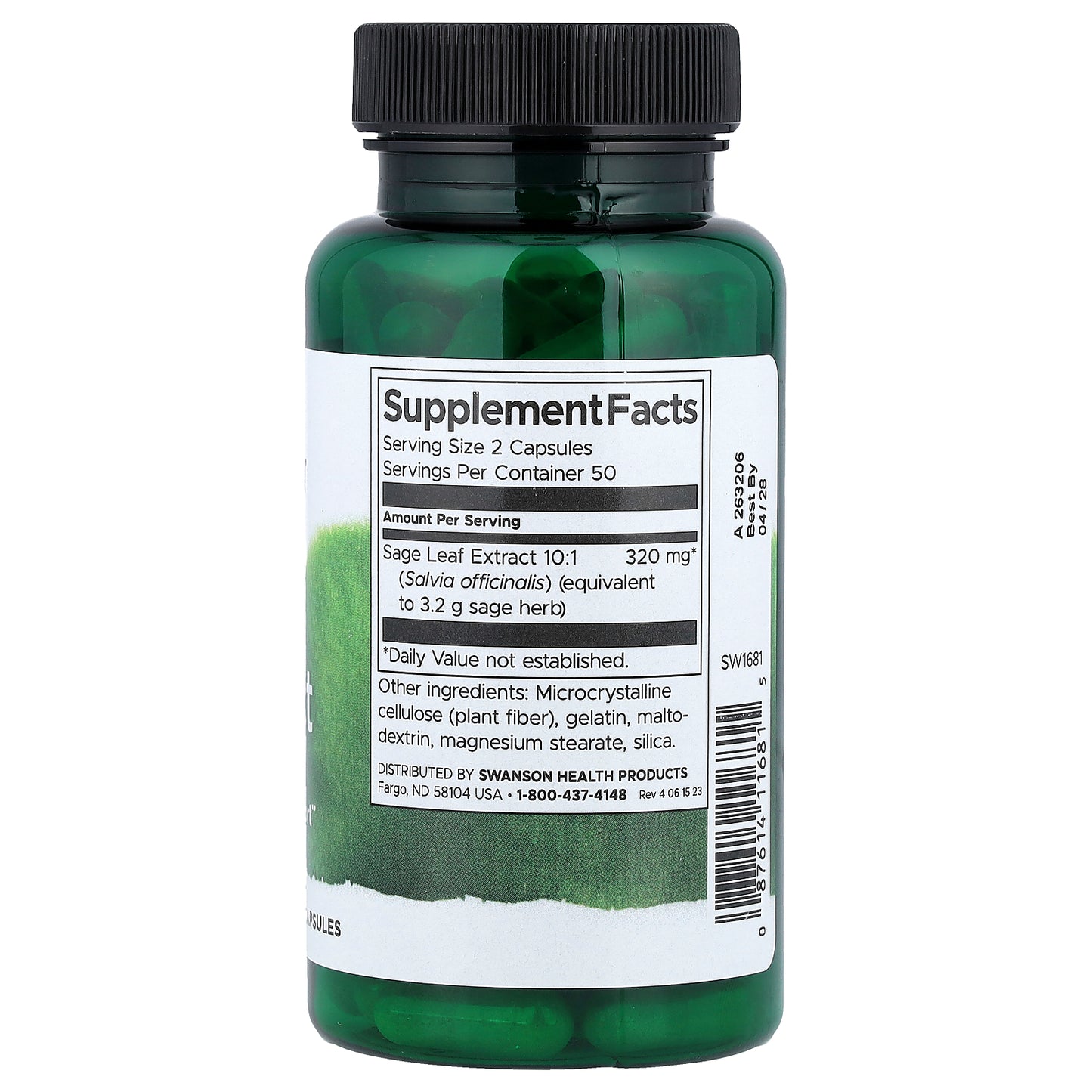 Swanson, Sage Extract, 160 mg, 100 Capsules
