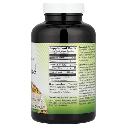 Amazing India, Fenugreek, 180 Veggie Capsules (610 mg per Capsule)