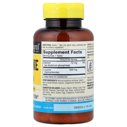 Mason Natural, L-Lysine, 100 Tablets