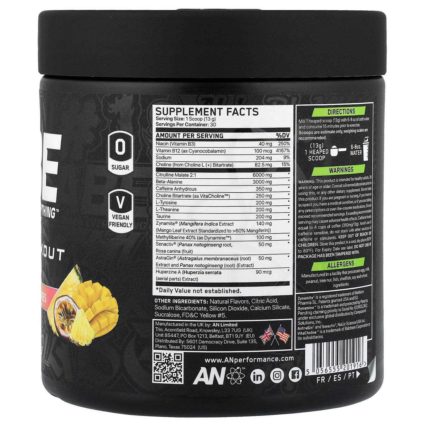 ABE, Pre-Workout, Tropical Vibes, 13.75 oz (390 g)