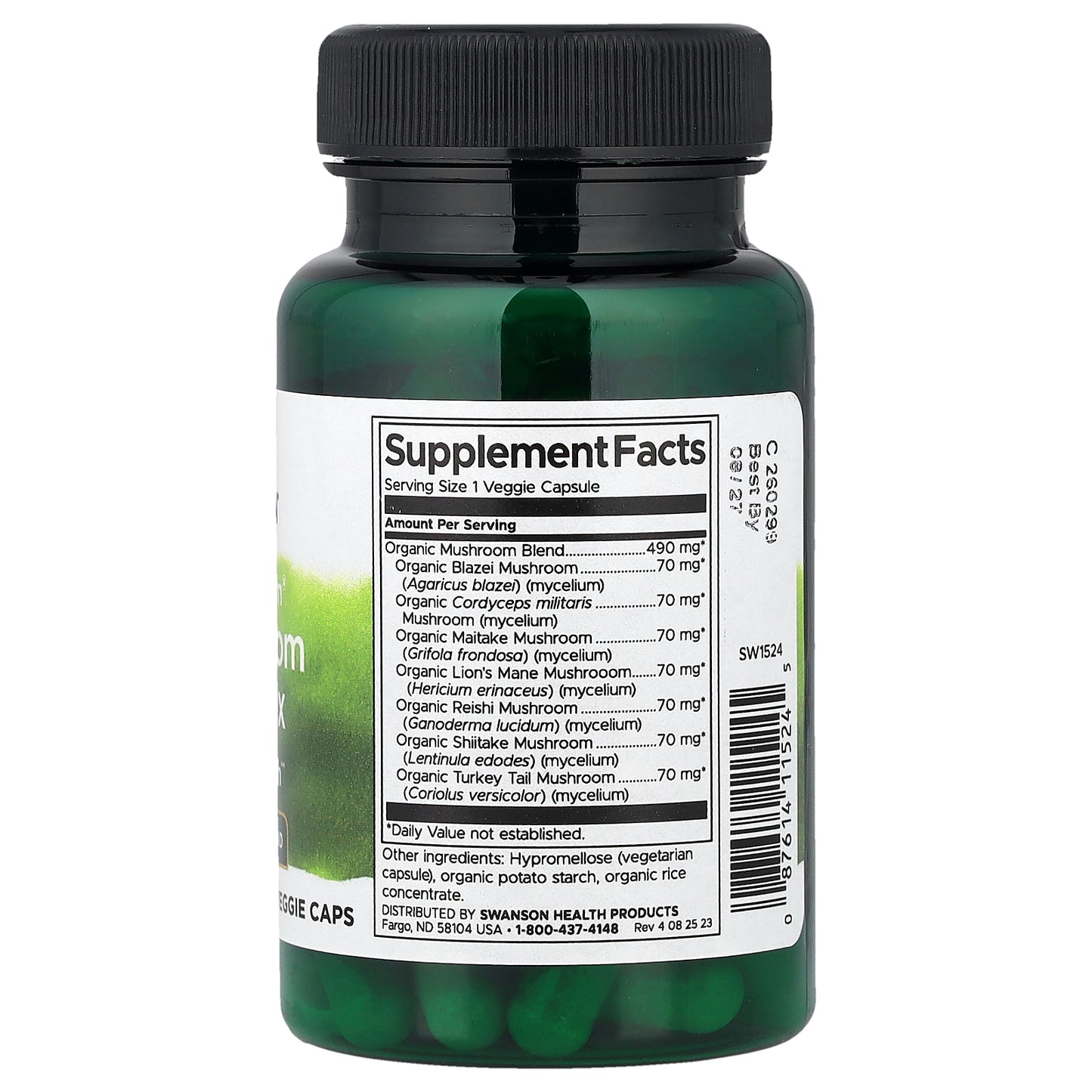 Swanson, Full Spectrum® 7 Mushroom Complex, 60 Veggie Caps